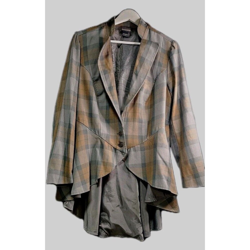 Outlander Torrid Plaid Corset Back Tailcoat Jacket Womens 2